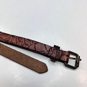 Scotch & Soda Amsterdam Couture Skinny Crocodile Leather Belt